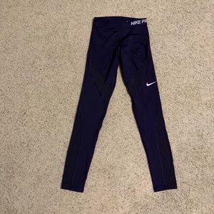 Nike Pro Hyperwarm Purple Leggings
